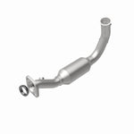 MagnaFlow 5451583 carb direct-fit catalytic converter, rear view of the turntable spin