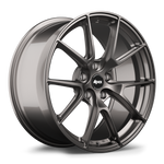 Gunmetal gray alloy wheel with Y-spoke design and five-bolt mounting pattern on white background - APEX Wheels wheel for 19x9 ET42 5x112 - Anthracite