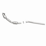 MagnaFlow 551361 carb direct-fit catalytic converter, side view of the turntable spin