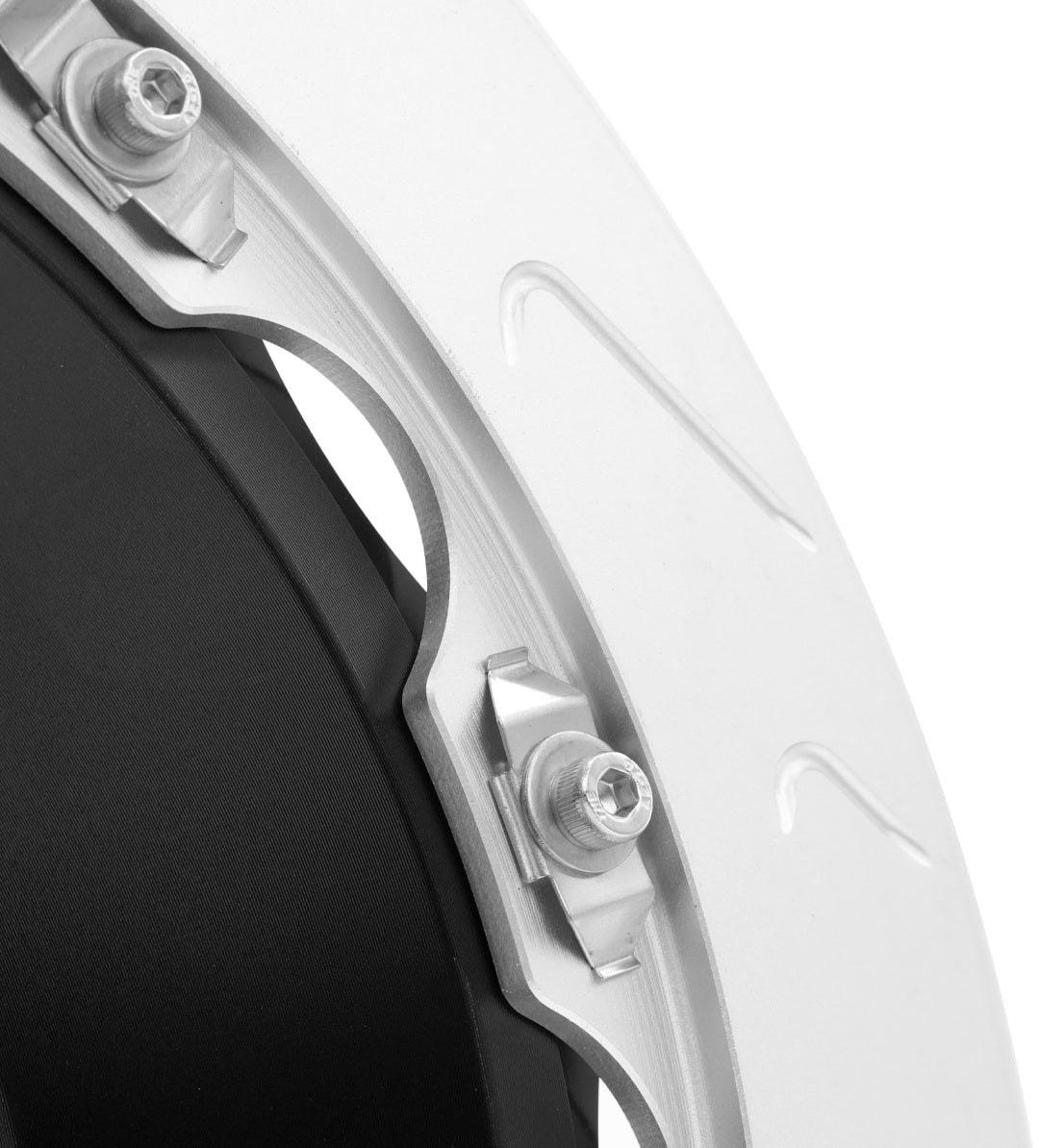 MINI rear rotor floating mounts in close-up