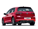 Akrapovic Volkswagen Golf GTI (VII) Slip-On Line (Titanium) w/ Carbon Tips MTP-VW/T/1H for Volkswagen Golf GTI MK7 2015-2017, rear view