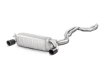 Akrapovic BMW M240i (F22 F23) Evolution Line Cat Back (SS) w/ Carbon Tips (Req. Link Pipe) MTP-BM/SS/4H for BMW M240i F22/F23 2017-2021, angled view