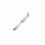MagnaFlow 52845 oem grade direct-fit catalytic converter, opposite front three-quarter view of the turntable spin