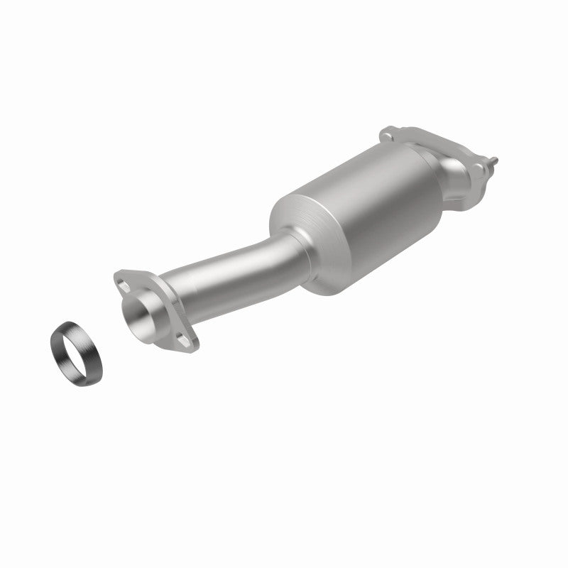 MagnaFlow 5491121 carb direct-fit catalytic converter, rear view of the turntable spin