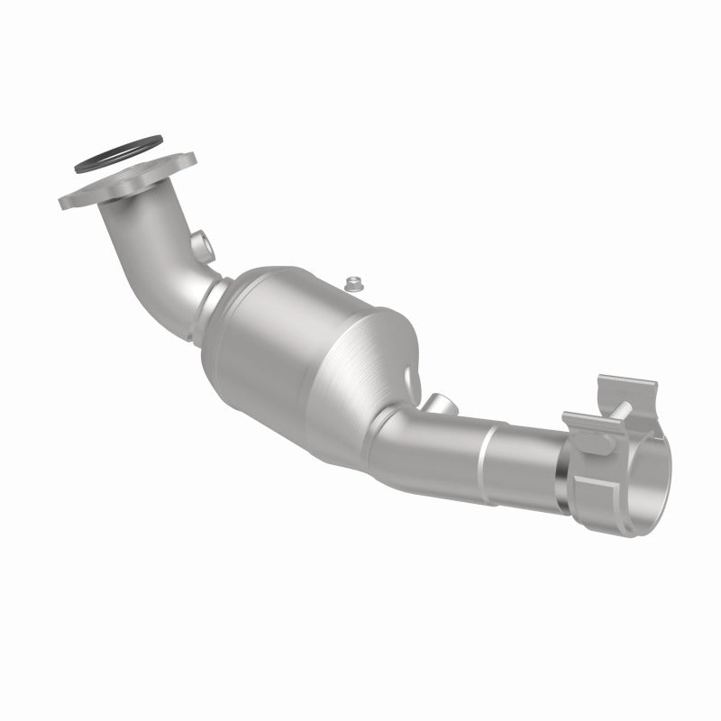 MagnaFlow 280169 oem grade direct-fit catalytic converter, rear view of the turntable spin