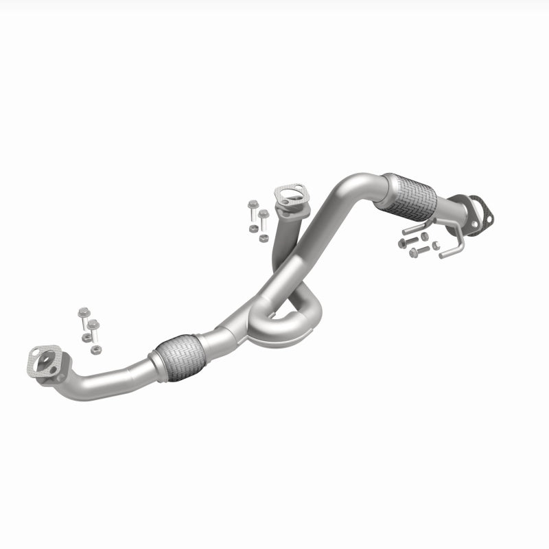BRExhaust 107-0244 exhaust pipe, front three-quarter view of the turntable spin