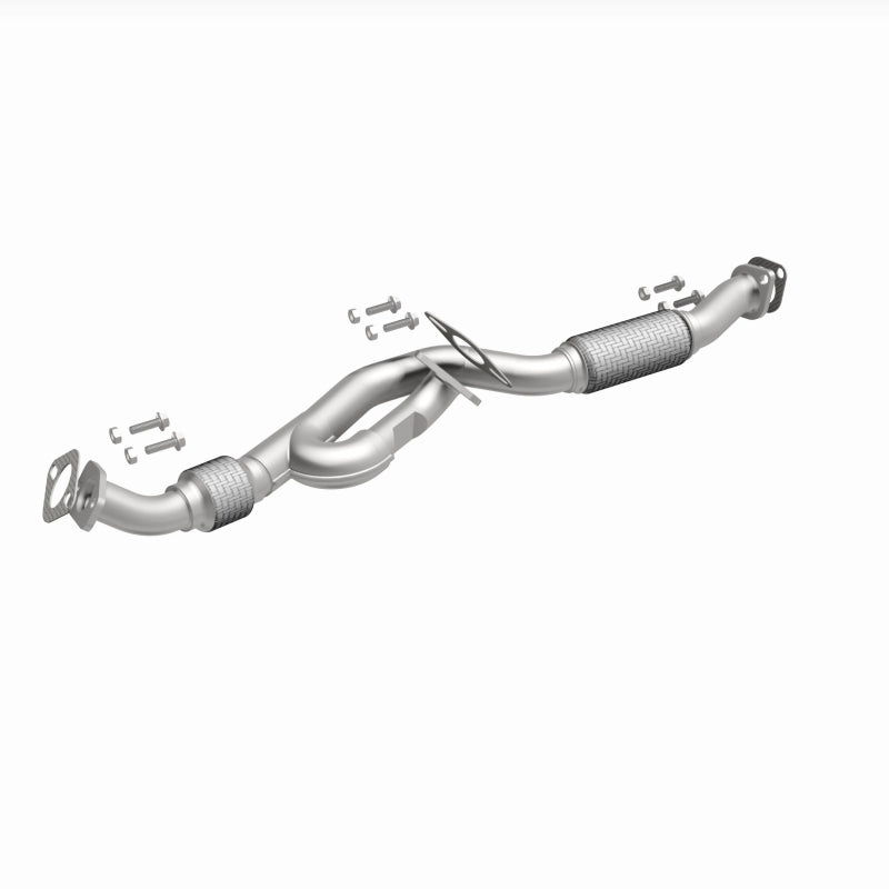 BRExhaust 107-0131 exhaust pipe, front three-quarter view of the turntable spin