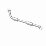 MagnaFlow 5582632 carb direct-fit catalytic converter, rear view of the turntable spin