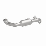 MagnaFlow 4451166 carb direct-fit catalytic converter, rear three-quarter view of the turntable spin