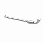 MagnaFlow 5451754 carb direct-fit catalytic converter, opposite rear three-quarter view of the turntable spin