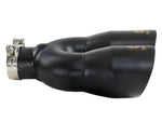 aFe Takeda 2.5in 304 Stainless Steel Clamp-on Exhaust Tip Driver Side 2.5in Inlet 4inDual-Black