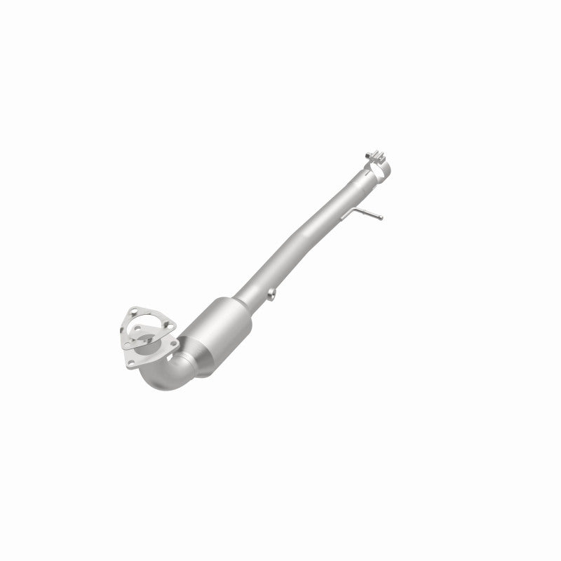MagnaFlow 5451755 carb direct-fit catalytic converter, opposite front three-quarter view of the turntable spin