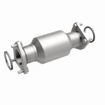 MagnaFlow 5592413 carb direct-fit catalytic converter, front three-quarter view of the turntable spin