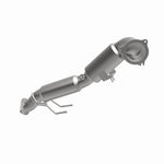 MagnaFlow 21-478 oem grade direct-fit catalytic converter, opposite front three-quarter view of the turntable spin