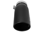 aFe MACH Force-Xp Universal Exhaust Tip 3-1/2ININ x 4-1/2IN Outlet x 12IN Black Left Side Exit