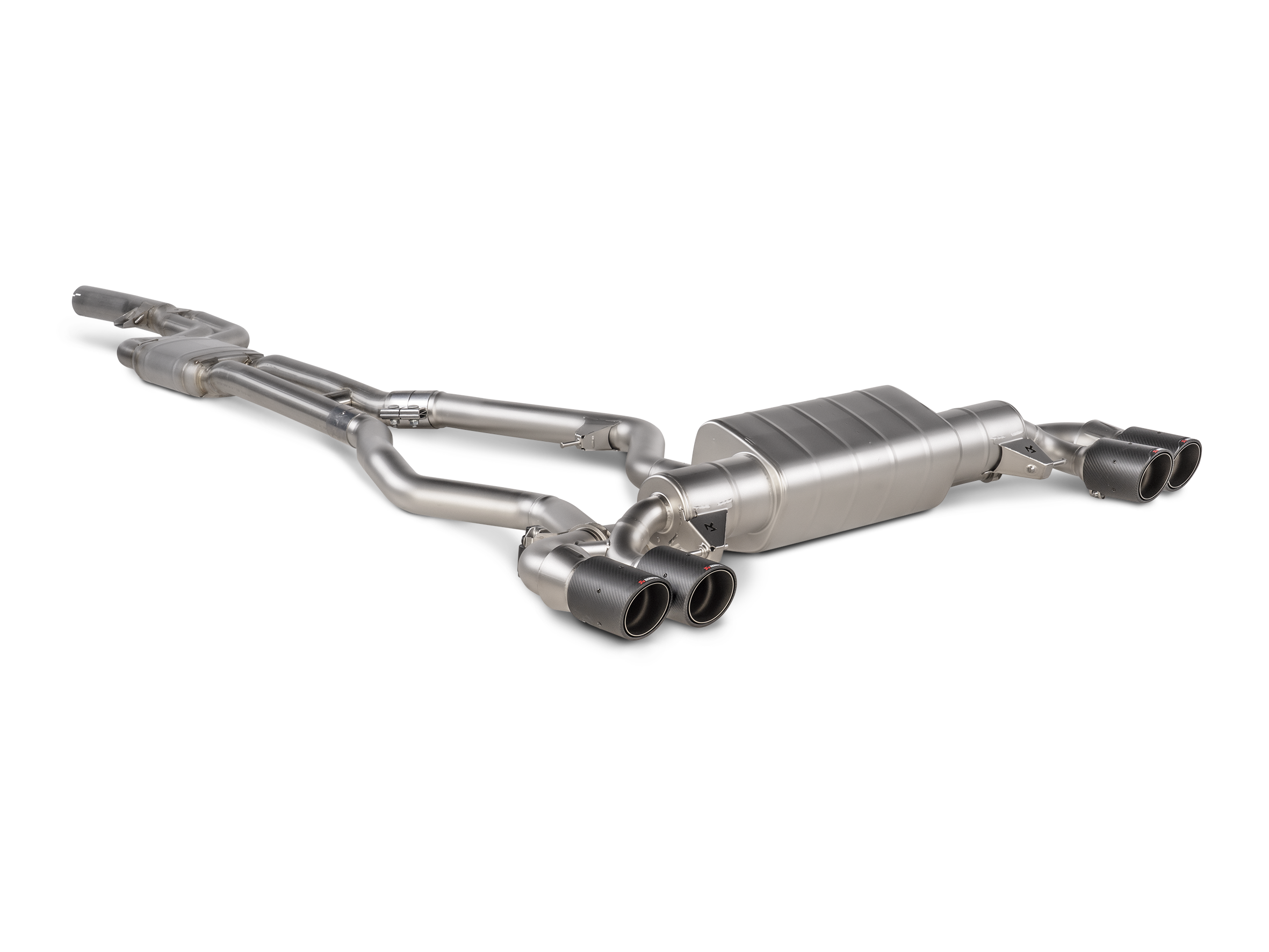 Akrapovic BMW M340i (G20)/BMW M440i (G22) w/OPF/GPF Evolution Link Pipe Set (SS) E-BM/SS/7 for BMW M340i G20 2020-2027, side view