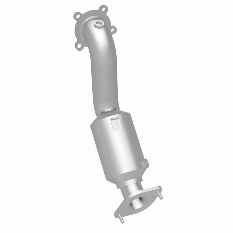 MagnaFlow 21-408 oem grade direct-fit catalytic converter, rear three-quarter view of the turntable spin