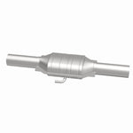 MagnaFlow 3322223 carb direct-fit catalytic converter, side view of the turntable spin