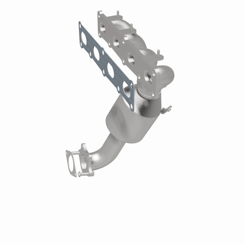 MagnaFlow 5451159 carb manifold converter, rear three-quarter view of the turntable spin