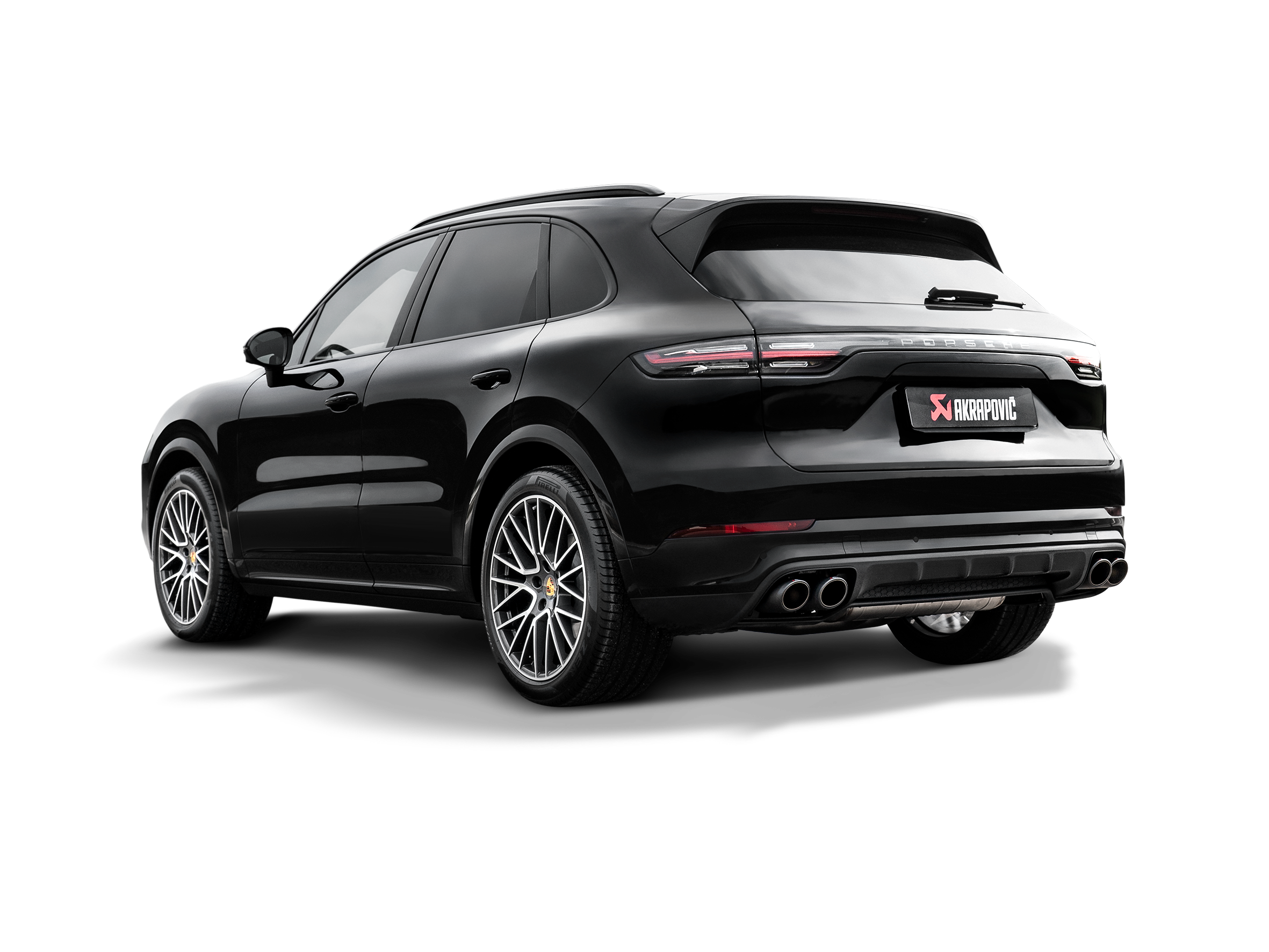 Akrapovic Evolution Line (Titanium) S-PO/TI/20 for Porsche Cayenne S / Coupe (9Y0) 2019-2022, side view