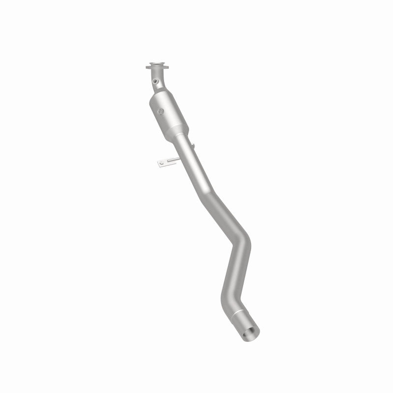 MagnaFlow 5451173 carb direct-fit catalytic converter, rear three-quarter view of the turntable spin