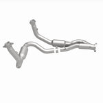 MagnaFlow 4651686 carb direct-fit catalytic converter, side view of the turntable spin