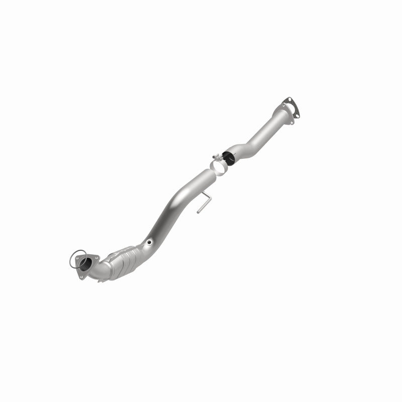 MagnaFlow 5451535 carb direct-fit catalytic converter, opposite front three-quarter view of the turntable spin