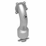 MagnaFlow 5461201 carb direct-fit catalytic converter, rear three-quarter view of the turntable spin