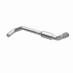 MagnaFlow 5451155 carb direct-fit catalytic converter, opposite front three-quarter view of the turntable spin