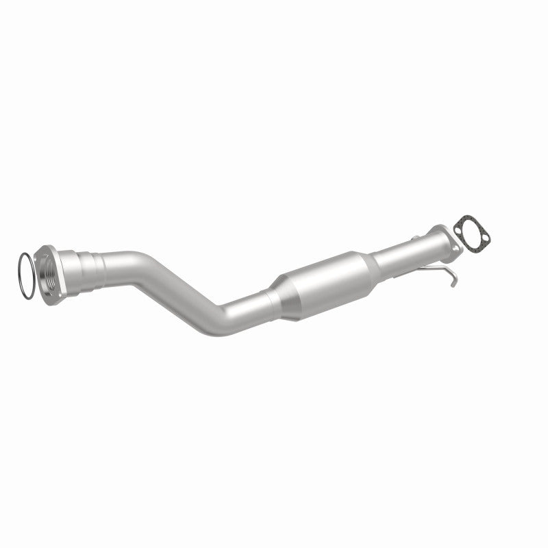 MagnaFlow 5461396 carb direct-fit catalytic converter, front three-quarter view of the turntable spin