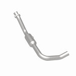 MagnaFlow 5451651 carb direct-fit catalytic converter, rear three-quarter view of the turntable spin