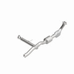 MagnaFlow 52450 oem grade direct-fit catalytic converter, rear view of the turntable spin