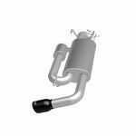 MagnaFlow 19692 overland series axle-back exhaust, side view of the turntable spin