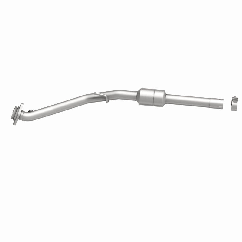 MagnaFlow 557427 carb direct-fit catalytic converter, side view of the turntable spin