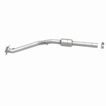 MagnaFlow 557427 carb direct-fit catalytic converter, side view of the turntable spin