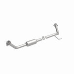 MagnaFlow 5551699 carb direct-fit catalytic converter, front three-quarter view of the turntable spin