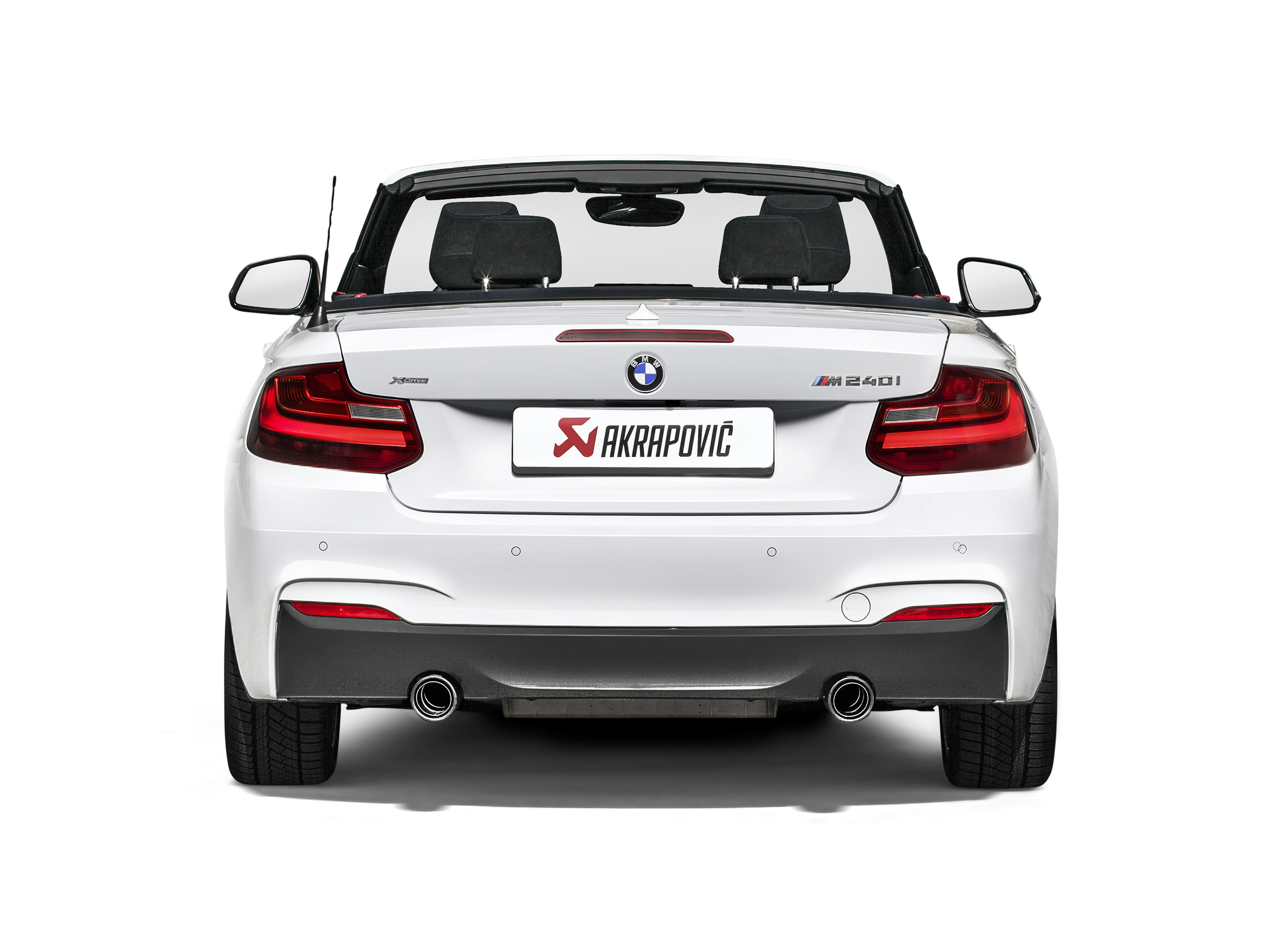 Akrapovic BMW M240i (F22 F23) Evolution Line Cat Back (SS) w/ Carbon Tips (Req. Link Pipe) MTP-BM/SS/4H for BMW M240i F22/F23 2017-2021, detail view