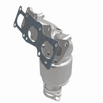 MagnaFlow 5582855 carb manifold converter, front three-quarter view of the turntable spin