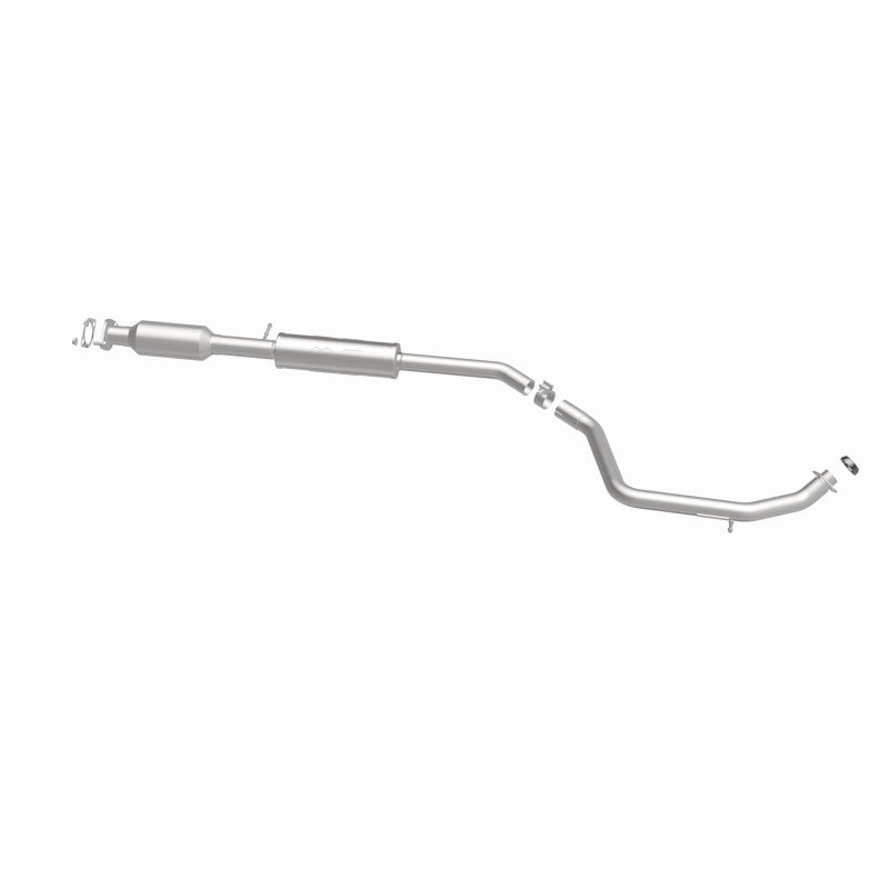 MagnaFlow 5571886 carb direct-fit catalytic converter, side view of the turntable spin