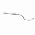 MagnaFlow 5571886 carb direct-fit catalytic converter, side view of the turntable spin