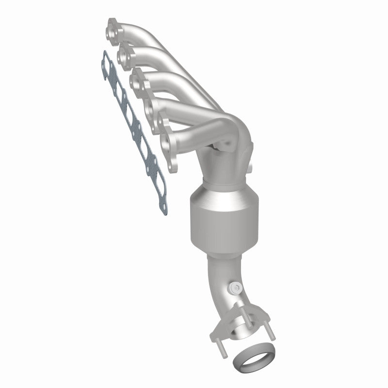 MagnaFlow 5582353 carb manifold converter, rear three-quarter view of the turntable spin