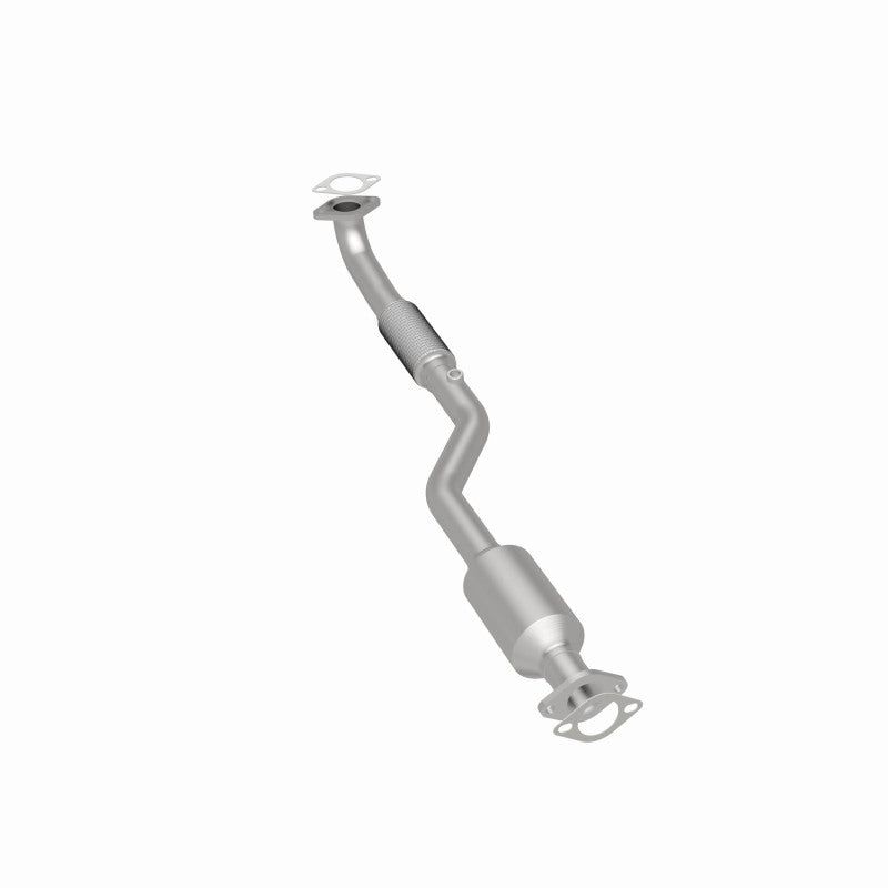 MagnaFlow 5571875 carb direct-fit catalytic converter, rear three-quarter view of the turntable spin