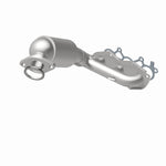 MagnaFlow 5582545 carb manifold converter, rear view of the turntable spin