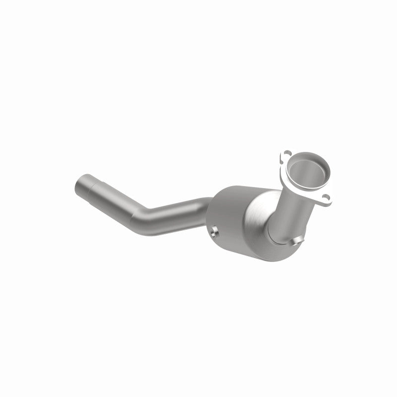 MagnaFlow 5461954 carb direct-fit catalytic converter, front three-quarter view of the turntable spin