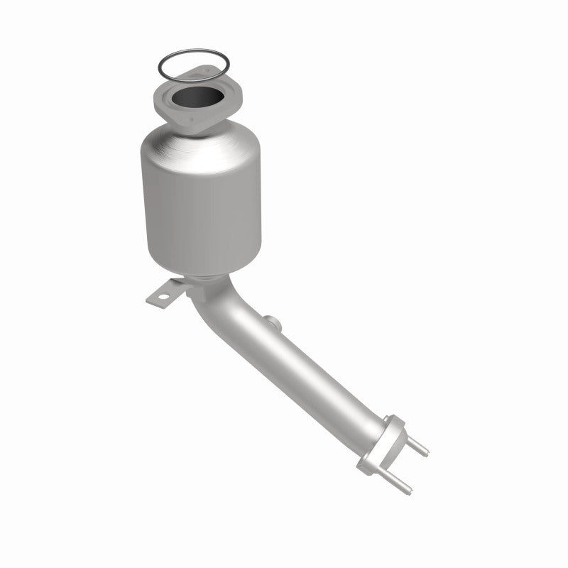 MagnaFlow 5411043 carb direct-fit catalytic converter, side view of the turntable spin