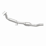 MagnaFlow 4481613 carb direct-fit catalytic converter, side view of the turntable spin