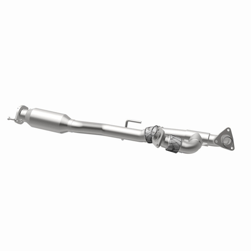 MagnaFlow 5592852 carb direct-fit catalytic converter, opposite rear three-quarter view of the turntable spin