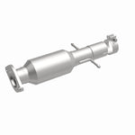 MagnaFlow 5421913 carb direct-fit catalytic converter, front three-quarter view of the turntable spin