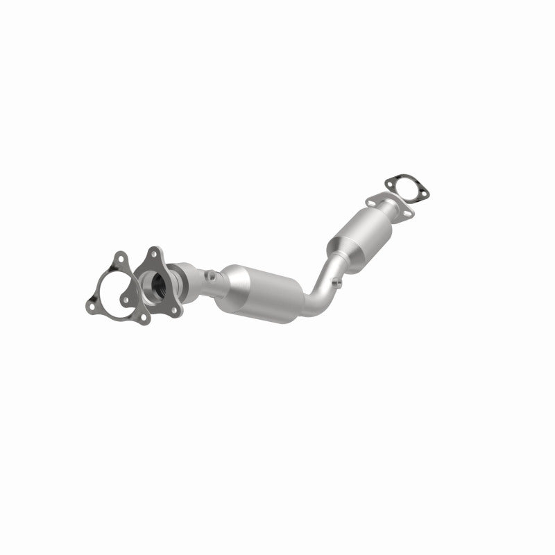 MagnaFlow 52958 oem grade direct-fit catalytic converter, opposite front three-quarter view of the turntable spin