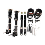 A front view of BC Racing BR Series Coilovers (AE86) for Toyota Corolla Sport 1984-1987 with white background
